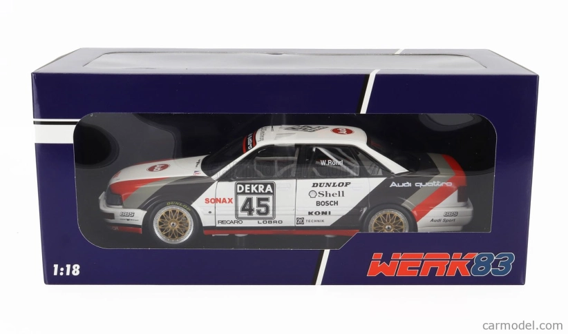 Werk83 Audi Quattro V8 Team Schmidt Motorsport Technik N 45 Dtm Sezóna 1990 Walter Rohrl 1:18 Bielo-sivá červená