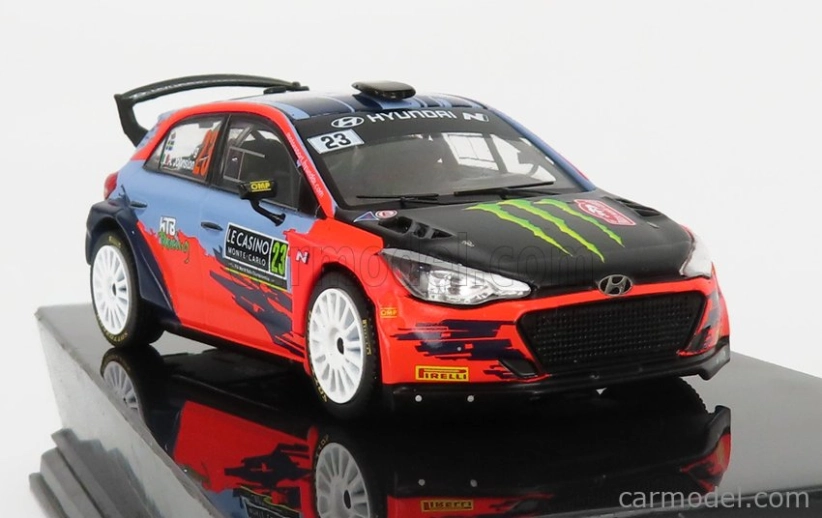 Ixo-models Hyundai I20 Wrc Coupe Monster N 23 Rally Montecarlo 2021 O.solberg - A.johnston 1:43 2 Tóny Modrá Červená Čierna