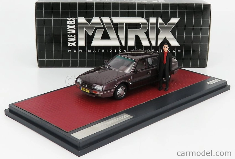 Modely v mierke Matrix Citroen Cx Gti Turbo Ii 1986 s obrázkom Jules D.rotterdam 1:43 Bordeaux