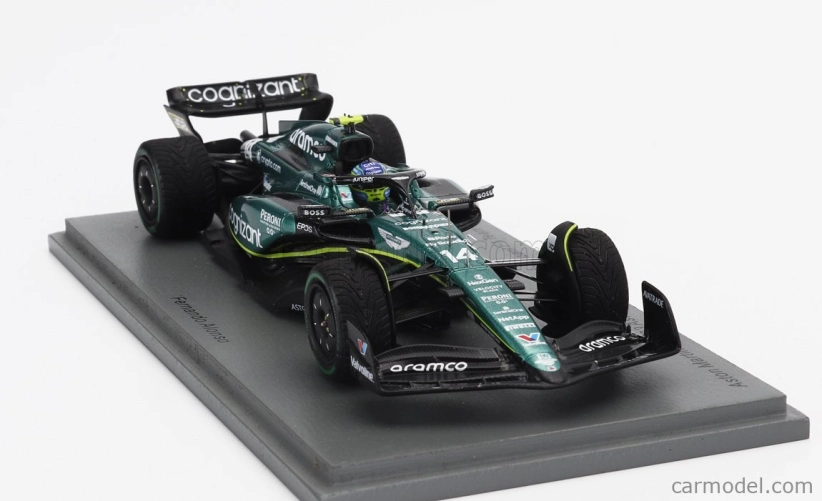 Spark-model Aston martin F1 Amr23 Team Aramco Cognizant N 14 2nd Dutch GP 2023 Fernando Alonso 1:43 Green