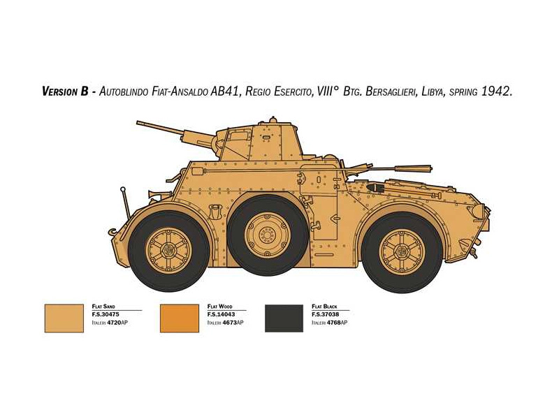 Italeri AB 41 s talianskou pechotou Bersaglieri (1:35)