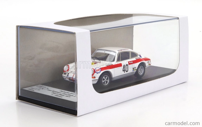 Trofeu Porsche 911s Coupe N 40 24h Le Mans 1971 Jean Egreteaud - Jean Marie Jacquemin 1:43 Biela červená