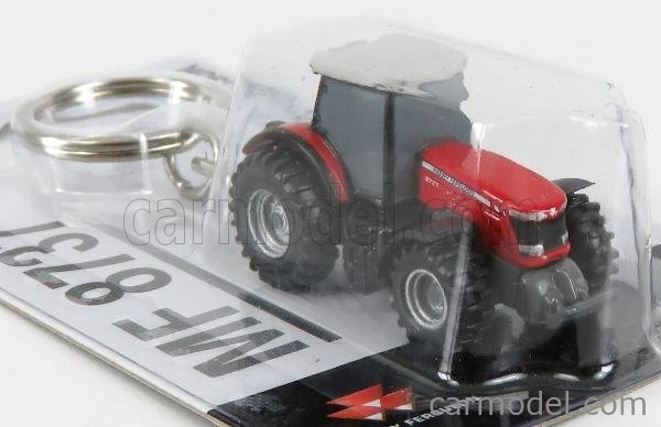Universal hobbies Massey ferguson Portachiavi - Prívesok na kľúče Mf8737 Traktor 2017 1:87 Červená sivá