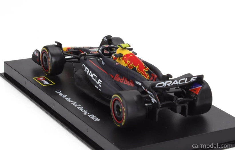 Bburago Red bull F1  Rb20 Team Oracle Red Bull Racing N 11 Season 2024 Sergio Perez - With Pilot And Showcase 1:43 Modrá Žlutá Červená