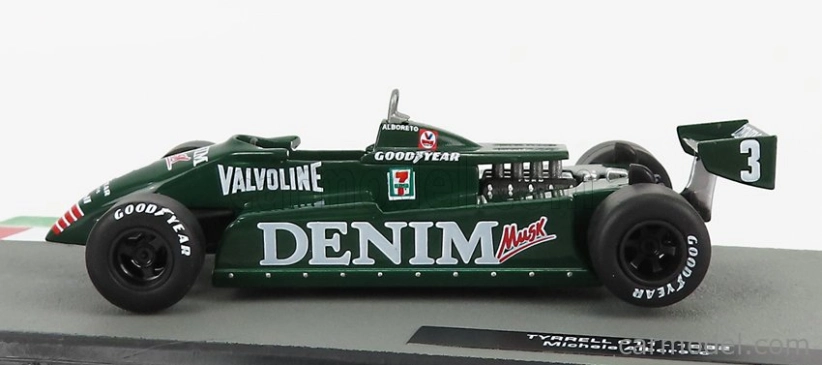 Edicola Tyrrell F1 011 Denim N 3 Sezóna 1982 Michele Alboreto 1:43 Zelená