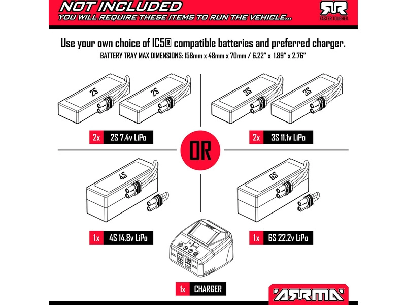 RC auto Arrma Kraton 6S BLX V6 1:8 4WD Extreme Bash RTR, čierne