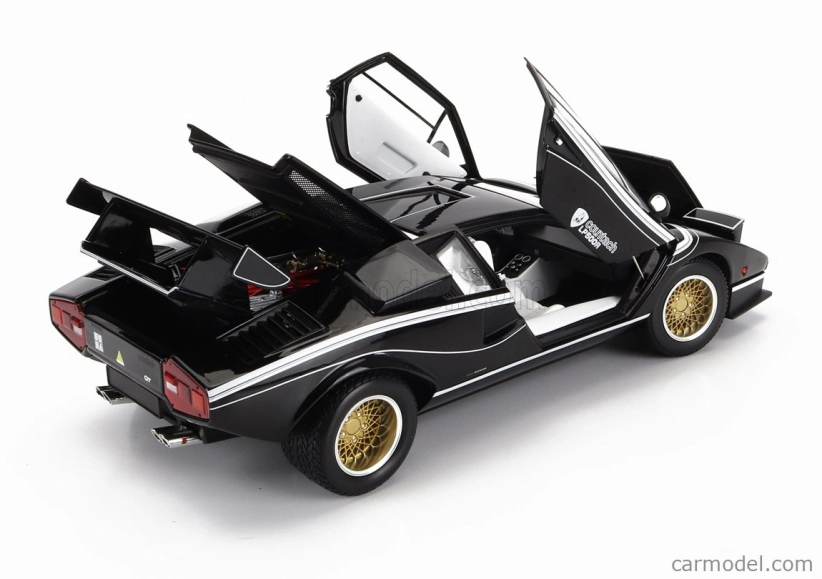 Kyosho Lamborghini Countach Lp500 R Quattrovalvole 1982 1:18 Černá Bílá