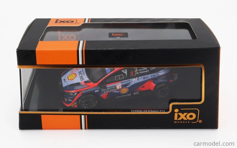 Ixo-models Hyundai I20 N Rally1 Team Shell Mobis Wrt N 11 3. Rally Montecarlo 2023 Thierry Neuville - Martijn Wydaeghe 1:43 2 Tones Blue Red