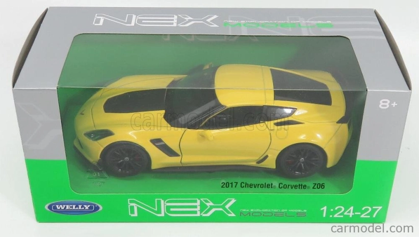 Welly Chevrolet Corvette Z06 Coupe 2017 1:24 Žlutá