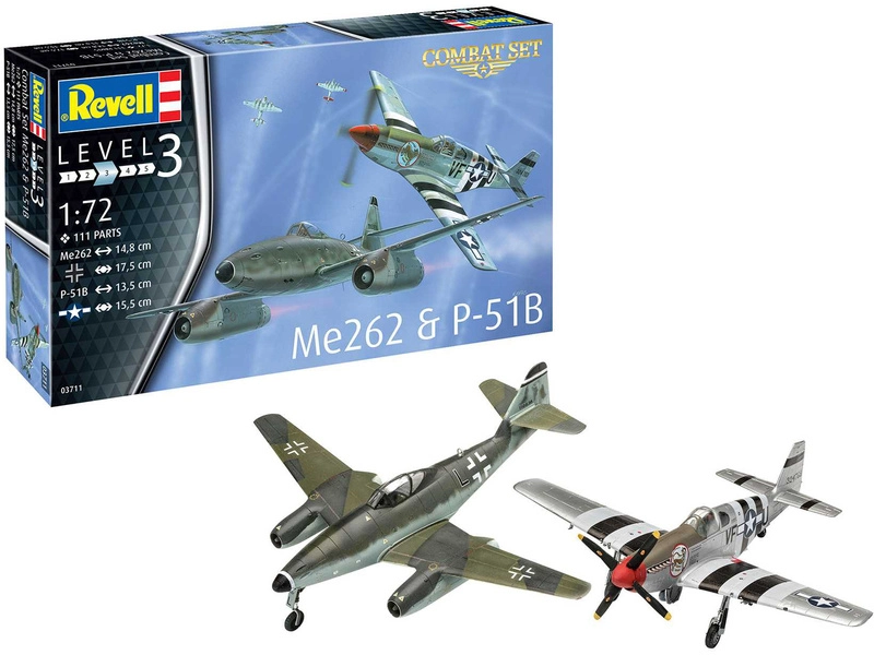 Revell Messerschmitt Me 262, P-51B Mustang (1:72)