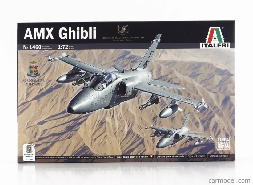 ROZBALENO - Italeri Embraer Amx Ghibli Military Airplane 1985 1:72 /
