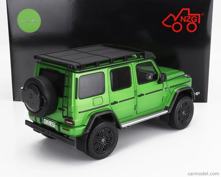 Nzg Mercedes benz G-class G63 4x4 Amg 2023 1:18 Pekelně Zelené Magno