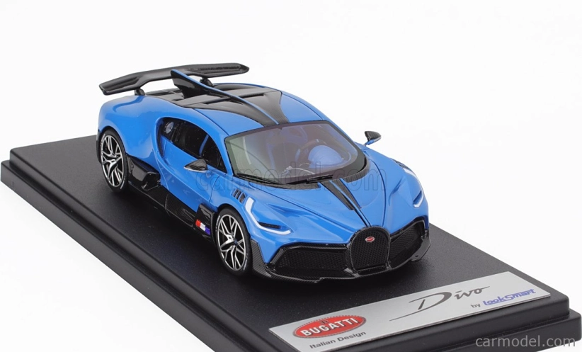 Looksmart Bugatti Divo 2020 1:43 Francouzská Závodní Modrá Lesklá Černá