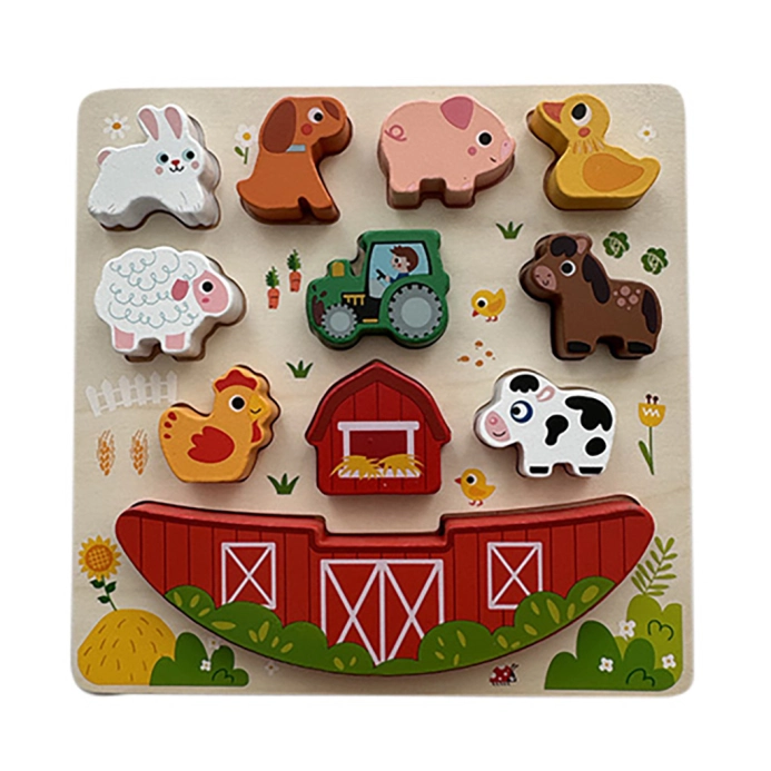 2Kids Toys Balanční puzzle Farma 2 v 1