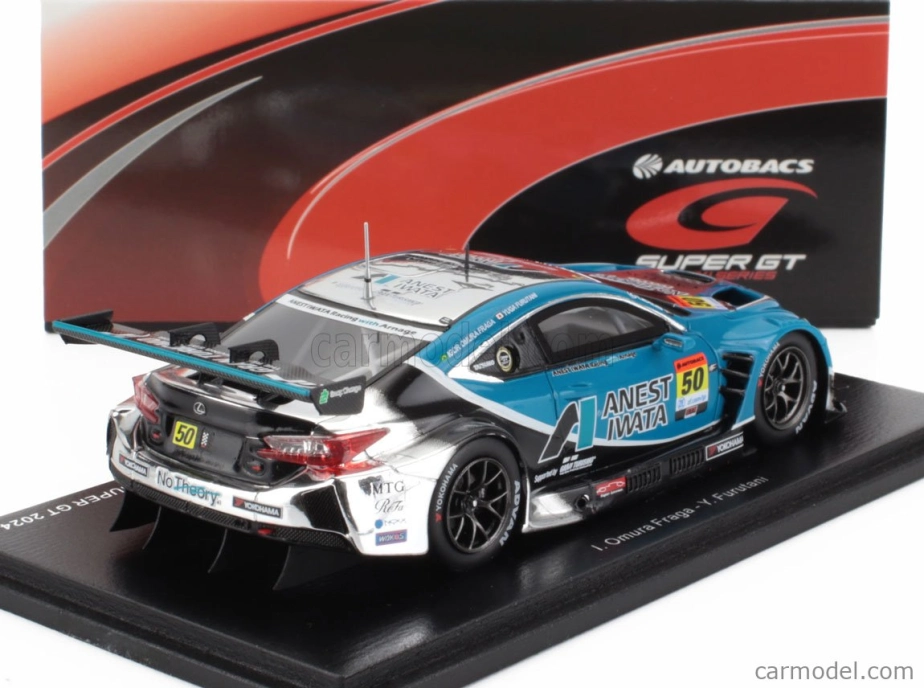 Spark-model Lexus Rc F Gt3 Anest Iwata Racing N 50 Gt300 Class Super Gt 2024 Igor Omura Fraga - Yuga Fururtani 1:43 Světle Modrá Bílá