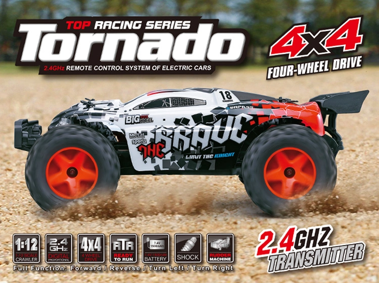 RC auto Pioneer Brave, bieločervená
