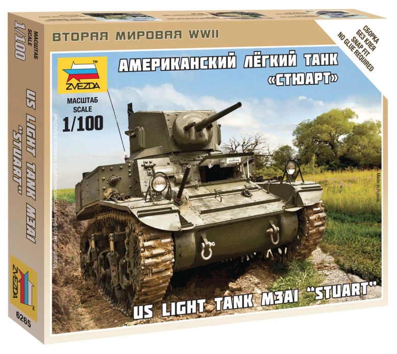 Zvezda Snap Kit - M3 Stuart (1:100)