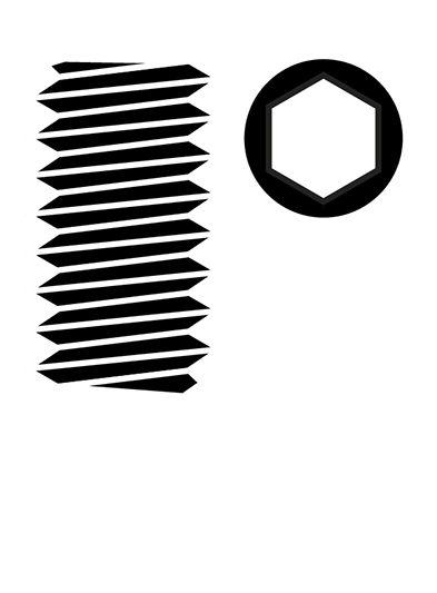 Oceľový imbusový červík, M3x3mm, 10 ks