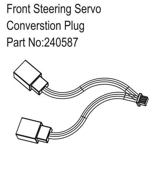 HBP240587 - Front Steering Servo Converstion Plug