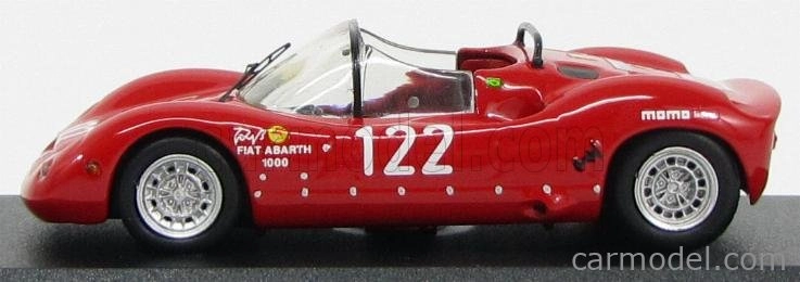 Best-model Fiat Abarth 1000 Spider N 122 Targa Florio 1969 Calascibetta - Ferlito 1:43 Red