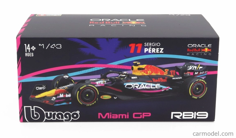 Bburago Red bull F1 Rb19 Team Oracle Red Bull Racing N 11 1:43, tmavě modrá