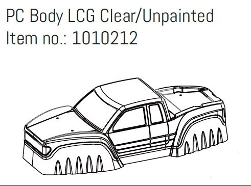 HBP240362 - (1010212) PC Body LCG Clear/Unpainted - GOAT