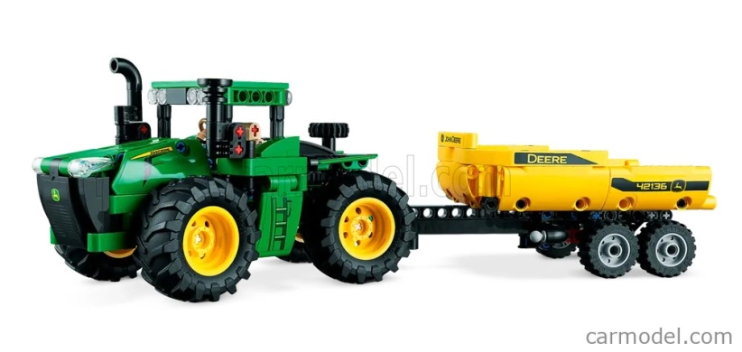 Lego John deere Lego Technic - 9620r 4wd Traktor s prívesom 2018 - 390 Pezzi - 390 dielikov zeleno žltá