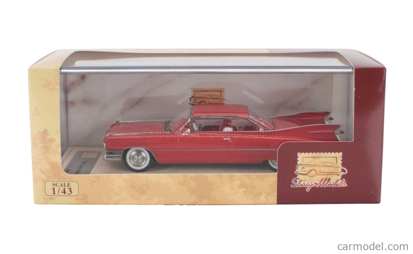 Stamp-models Cadillac Coupe De Ville 1959 1:43 Rosso Pastello - Červená