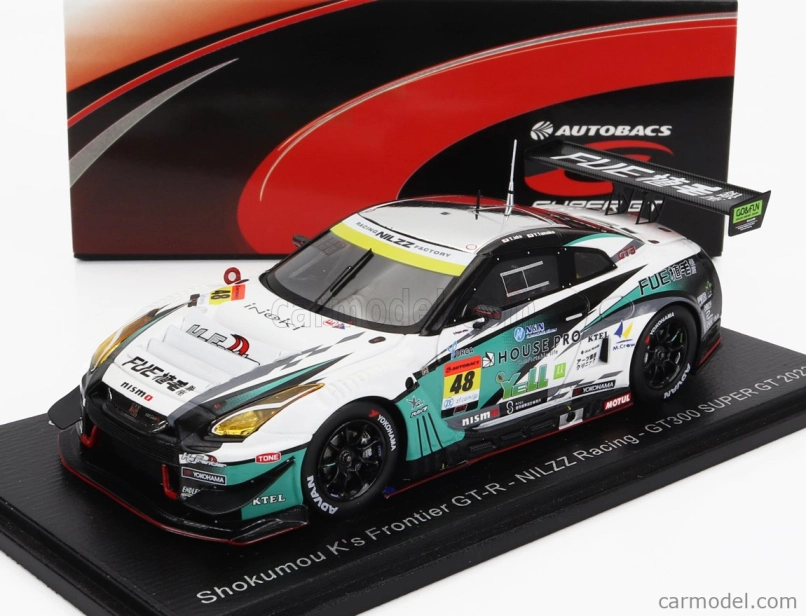 Spark-model Nissan Gt-r Team Nilzz Racing N 48 Gt300 Class Super Gt 2023 T.ida - Y.tanaka - T.sanada 1:43 Bielo-zelená
