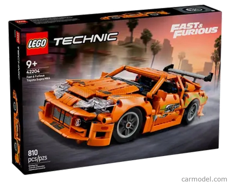 Lego Toyota Lego Technic - Brian's Supra Mkiv 1995 - Paul Walker - Fast & Furious - 810 Pezzi - 810 Pcs Orange