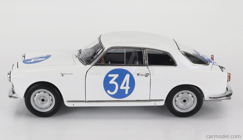 Kyosho Alfa romeo Giulietta Sv Sprint Veloce N 34 Targa Florio 1960 Emanuele - Aldebaran (checco D'angelo) 1:18 Biela