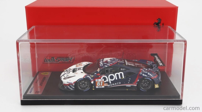 Looksmart Ferrari 488 Gte Evo 3.9l Turbo V8 Team Af Corse N 61 1:43, bílomodrá