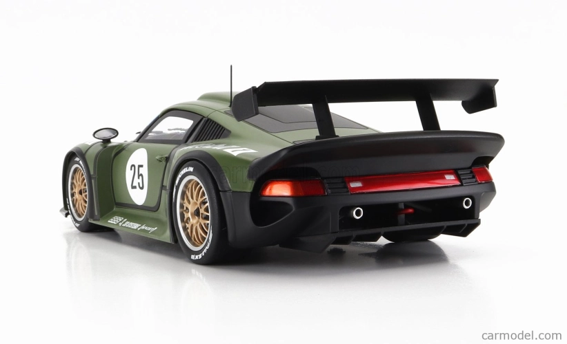 Werk83 Porsche 911 Gt1 3.2l Turbo Team Porsche Ag Mobil1 N 25 Predkvalifikácia 2. 24h Le Mans 1996 T.boutsen - H.j.stuck - B.wollek 1:18 Matt Green