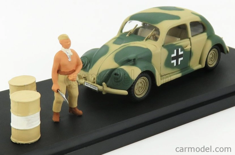 Rio-models Volkswagen Afrika Korps Wehrmacht 1941 s figúrkami 1:43 Vojenská zelená piesočná