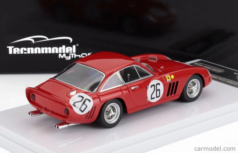 Tecnomodel Ferrari 330 Lmb 4.0l V12 Team North American Racing N.a.r.t. N 26 24h Le Mans 1963 Masten Gregory - David Piper 1:43 Red