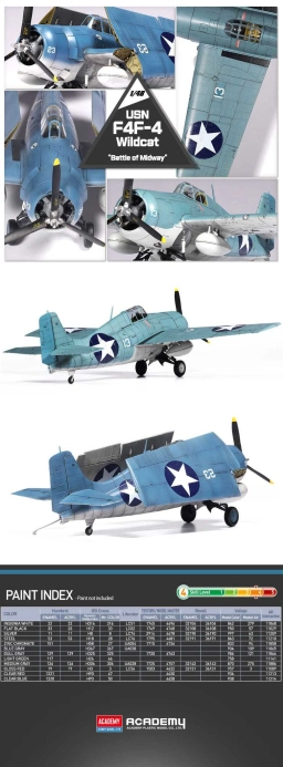 Model Kit lietadlo 12355 - USN F4F-4 Wildcat "Battle of Midway" (1:48)