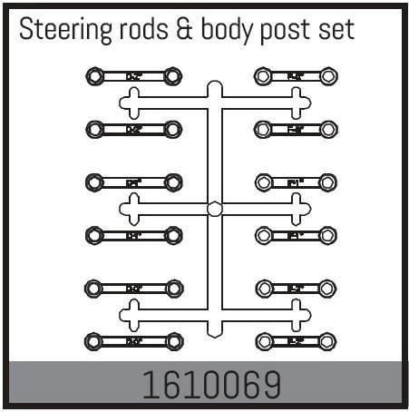 Steering rods & body post set