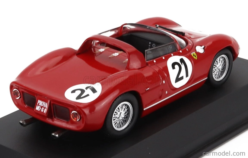 Edicola Ferrari 250p Spider 3.0l V12 Team Ferrari Spa Sefac N 21 Winner 24h Le Mans 1963 Ludovico Scarfiotti - Lorenzo Bandini 1:43 Red