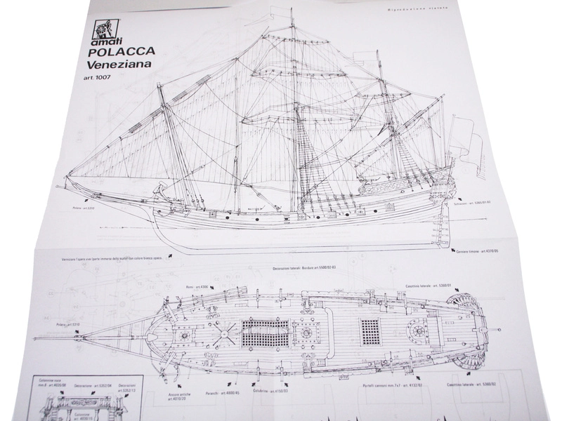 AMATI Polacca benátska loď 1750 kit