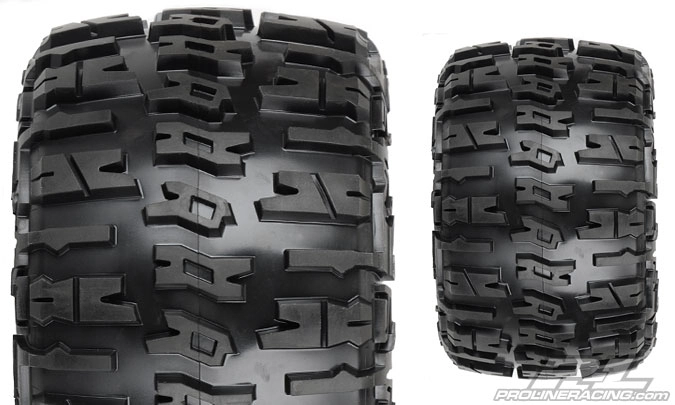 Trancher X 3,8" (štýl Traxxas) guma, lepená, čierne ráfiky, 2ks.