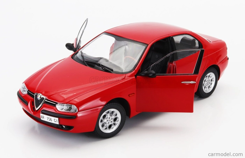 Mitica-diecast Alfa romeo 156 2.5 V6 24v 1997 – Black Interior 1:18 Rosso Alfa Red