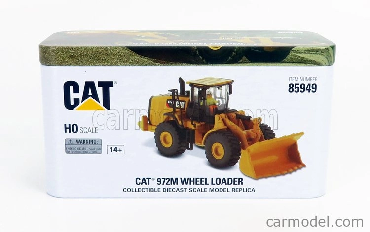 Dm-models Caterpillar Cat972m Ruspa Gommata - Scraper Tractor Wheel Loader 1:87 Žlutá Černá