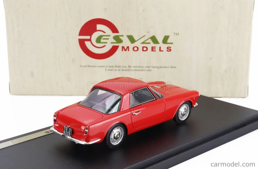 Esval model Fiat 1500 S Coupe By Fissore 1960 1:43 Red