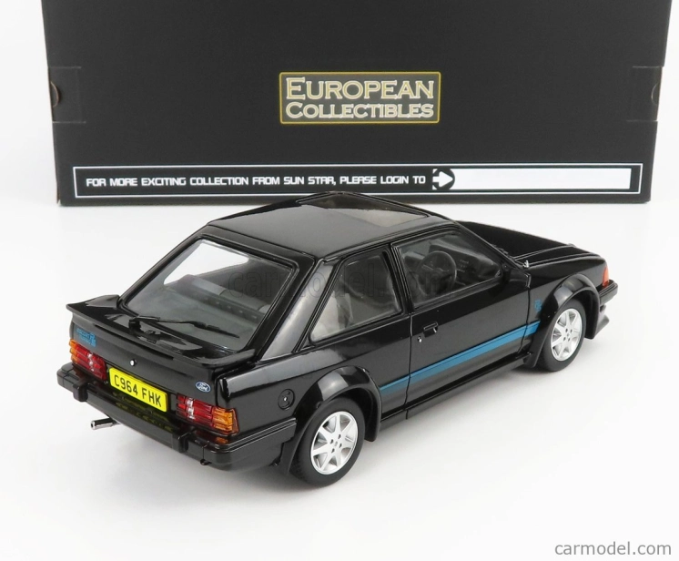 Sun-star Ford england Escort Rs Turbo 1984 1:18 Black