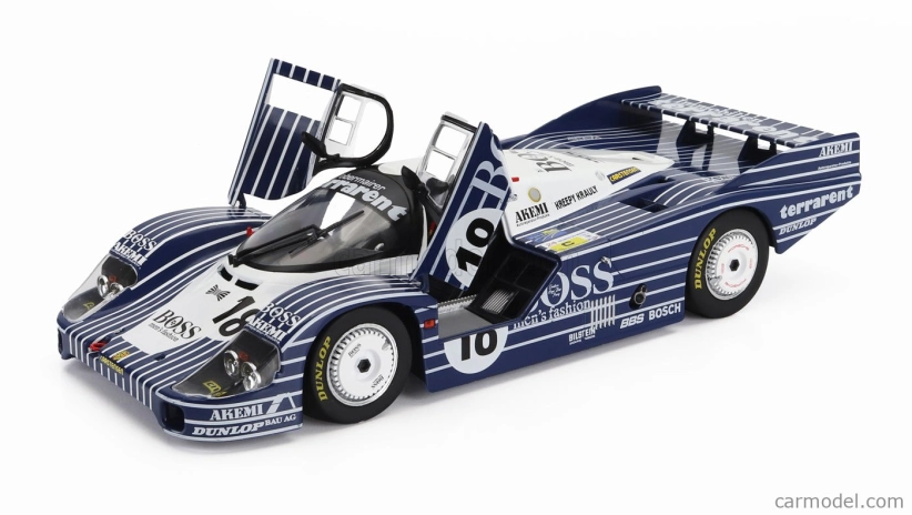 Solido Porsche 956l 2.6l Twin Turbo Team Obermaier Racing Boss N 18 24h Le Mans 1983 Jurgen Laessig - Alex Plankenhorn - Desire Wilson 1:18 čierna biela