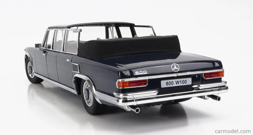 Kk-scale Mercedes benz S-class 600 Pullman (w100) Landaulet Semiconvertible 1964 1:18 Dark Blue