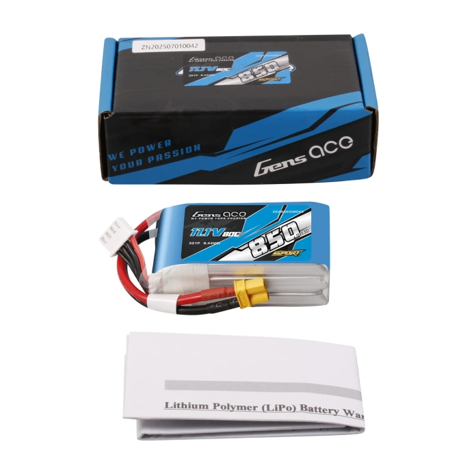 Gens ace akumulátor LiPo 850mAh 3S 11.1V 80C XT30 Plug | RCprofi.cz
