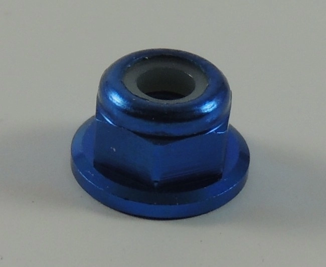 SWORKz hliníková samojistná matka M3 s integrovanou podložkou, modrá, 10 ks.