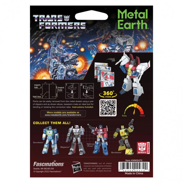 Ocelová stavebnice Transformers Starscream
