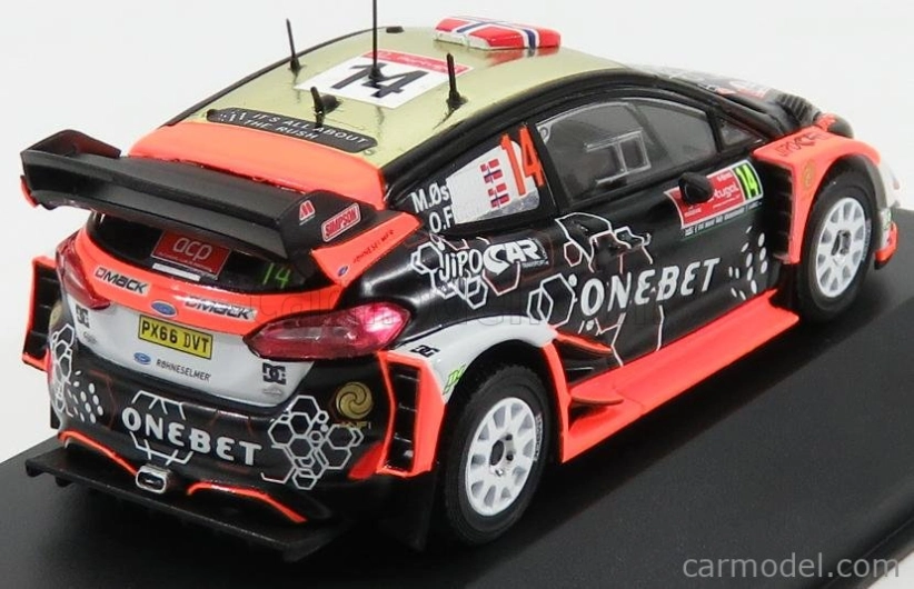 Minipartes Ford england Fiesta Wrc N 14 Rally Portugal 2017 M.ostberg - O.floene 1:43 Černá Oranžová Zlatá